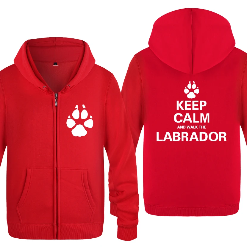 HOY BAT Keep Calm and Walk Лабрадор-подарок для собак, толстовки для мужчин, мужские флисовые толстовки на молнии с капюшоном, кардиганы - Цвет: HOY BAT