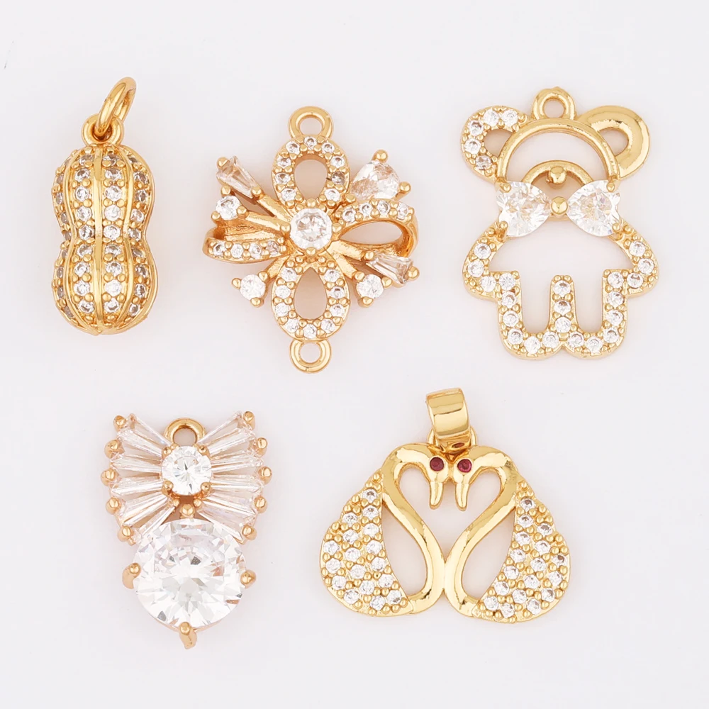 

WHSOK 20Pcs DIY Making/Jewelry Accessories/Earrings Pendant/Multi Shape/CZ Charms/Hand Made/Jewelry Findings & Components