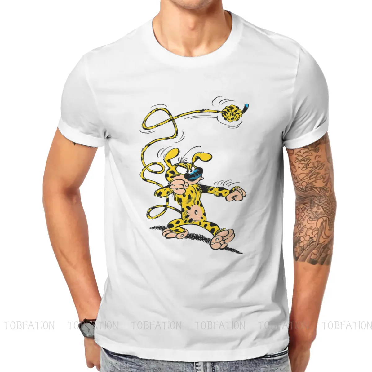 Marsupilami Boxing Color Magliette Più Recenti Gaston Lagaffe Comics Uomo Harajuku Tessuto Streetwear T Shirt O Collo Oversize