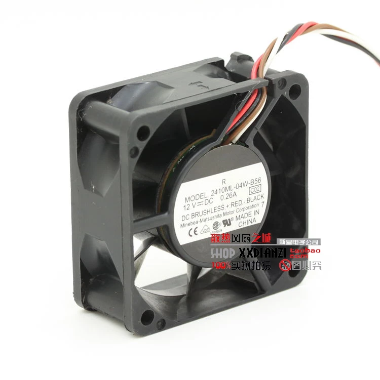 

Original 2410ML-04W-B56 6025 12V 0.26A 6CM four wire copy machine fan