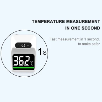 

Wall Mounted Infrared Forehead Thermometer Automatic Non-Contact Fever Alarm K3