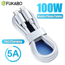 100w usb c para usb tipo c cabo usbc pd carregador rápido cabo USB-C tipo-c cabo para xiaomi nota 10 samsung s21 huawei macbook ipad