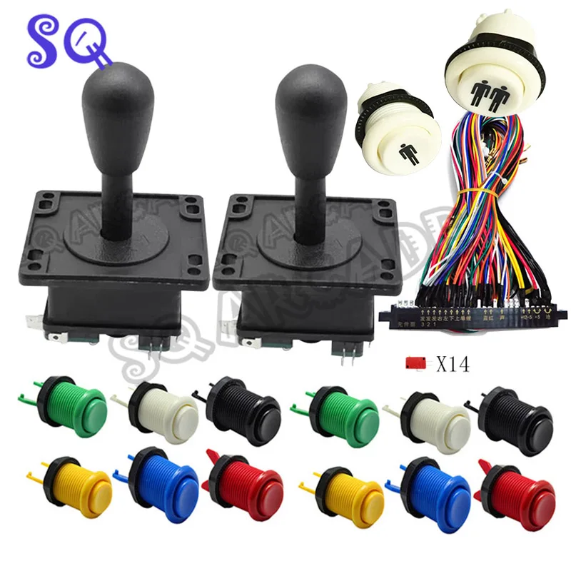 Набор для аркадных игр JAMMA 60 в 1 2 джойстика HAPP 4/8 way и 14 американских кнопок MAME