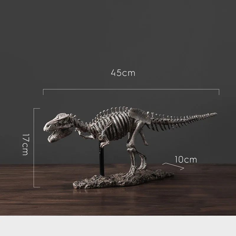 Escultura Decorativa de Resina Esqueleto T-Rex