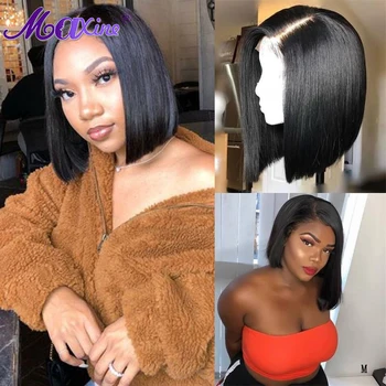 

Straight Bob Wig 13x4 Lace Front Human Hair Wigs With Baby Hair Short Bob Lace Frontal Wig Pre-Plucked Remy Hair For Women 150%