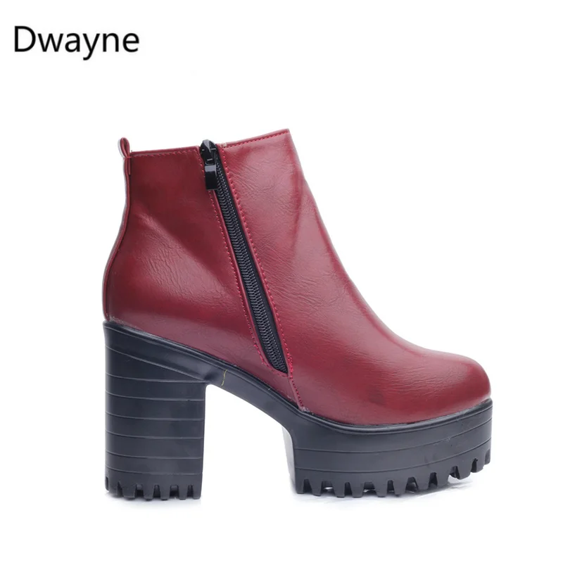 Женские ботинки на платформе Dwayne высокие сапоги из искусственной кожи