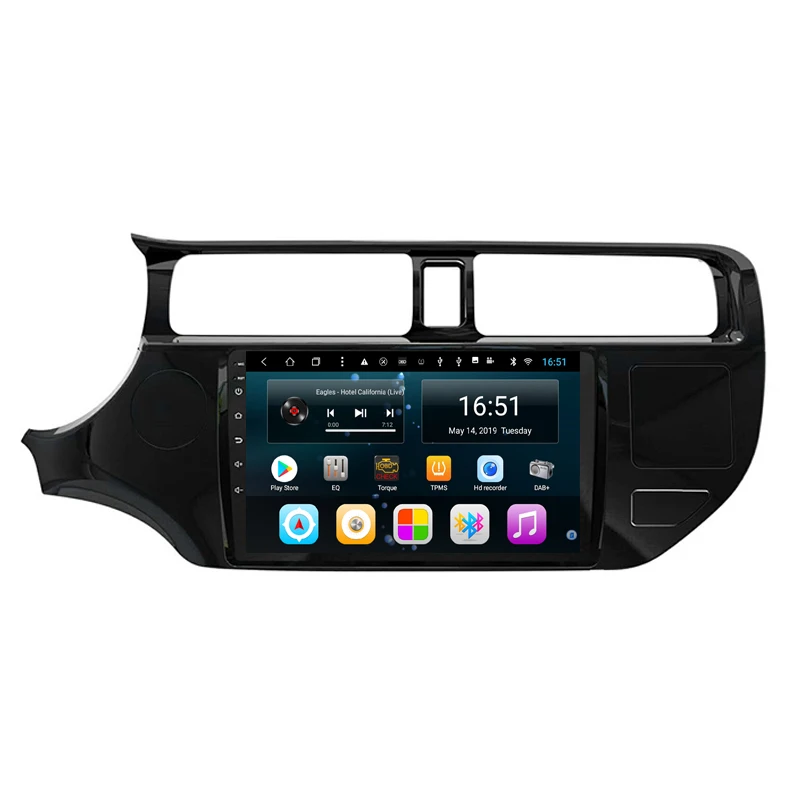Top Car HD 1080P MP3 MP4 free MAP Front camera Resolution HD display Resolution 1024 * 600 USB for KIA NEW RIO 9inch Android 8.1 0