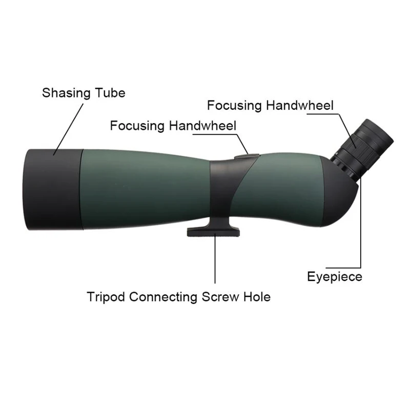 25-75x70 Zoom HD Telescope Spotting Scope Waterproof Monocular with Universal Phone Adapter Mount Tripod Hunting Optics Scope