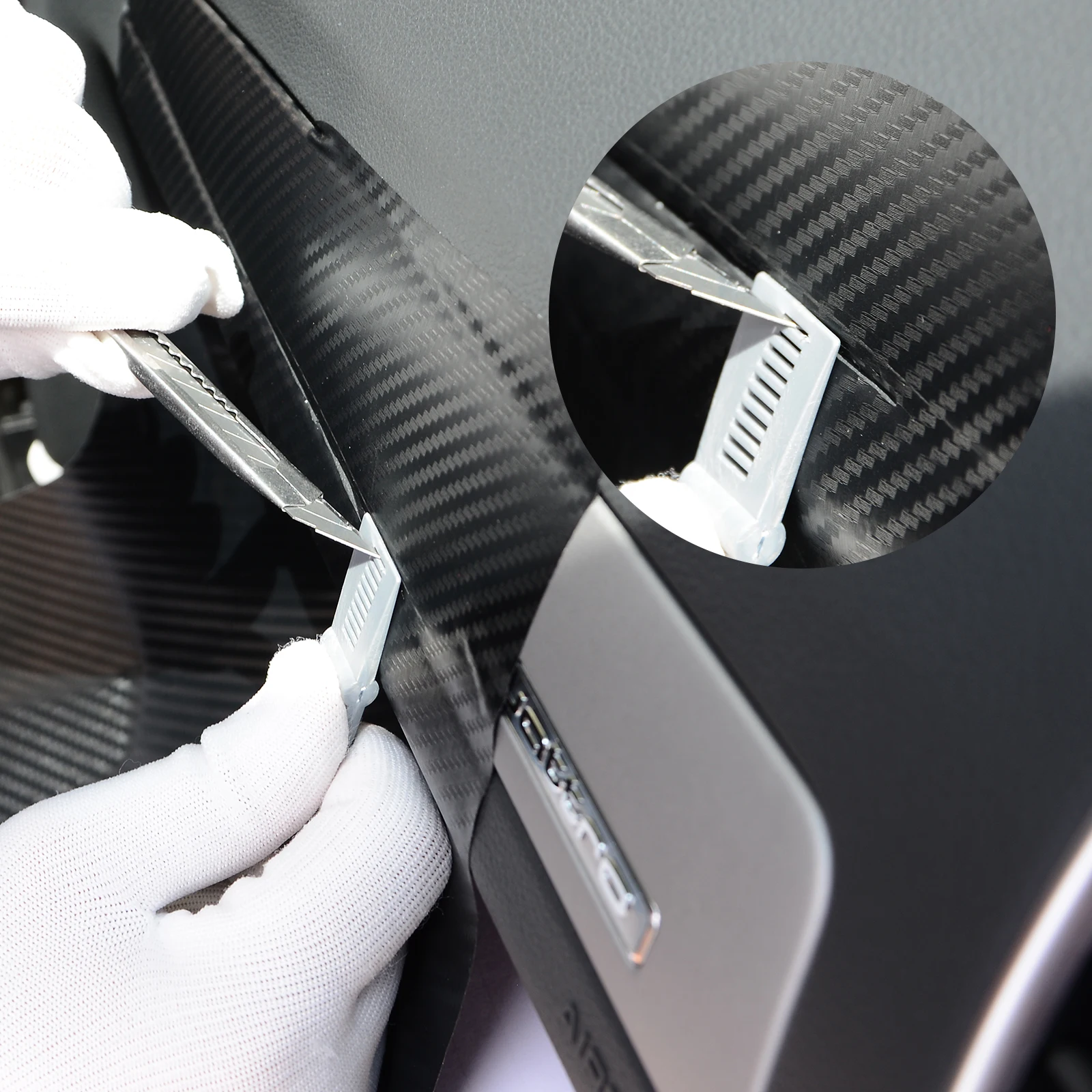 FOSHIO Vinyl Wrap Car Sticker Glue Remover Squeegee Scraper Carbon Fiber Film Installing Auto Accessories Window Tinting Tool