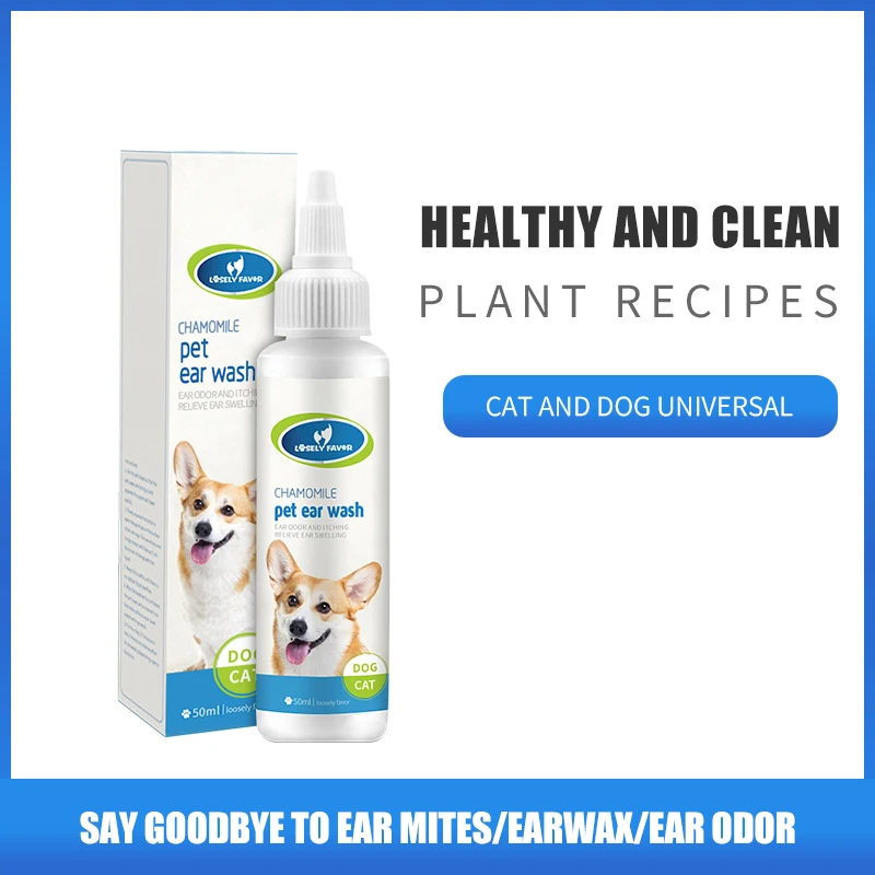 

Dog Ear Cleaner Solution - Pet Cleaning Ear Wash for Dogs Cats