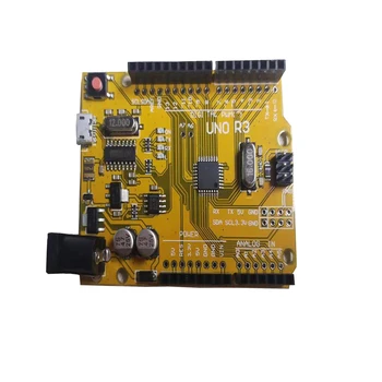 

1Set UNO R3 Development Board Yellow USB Cable Mini Pro With Straight Pin Header For Arduino