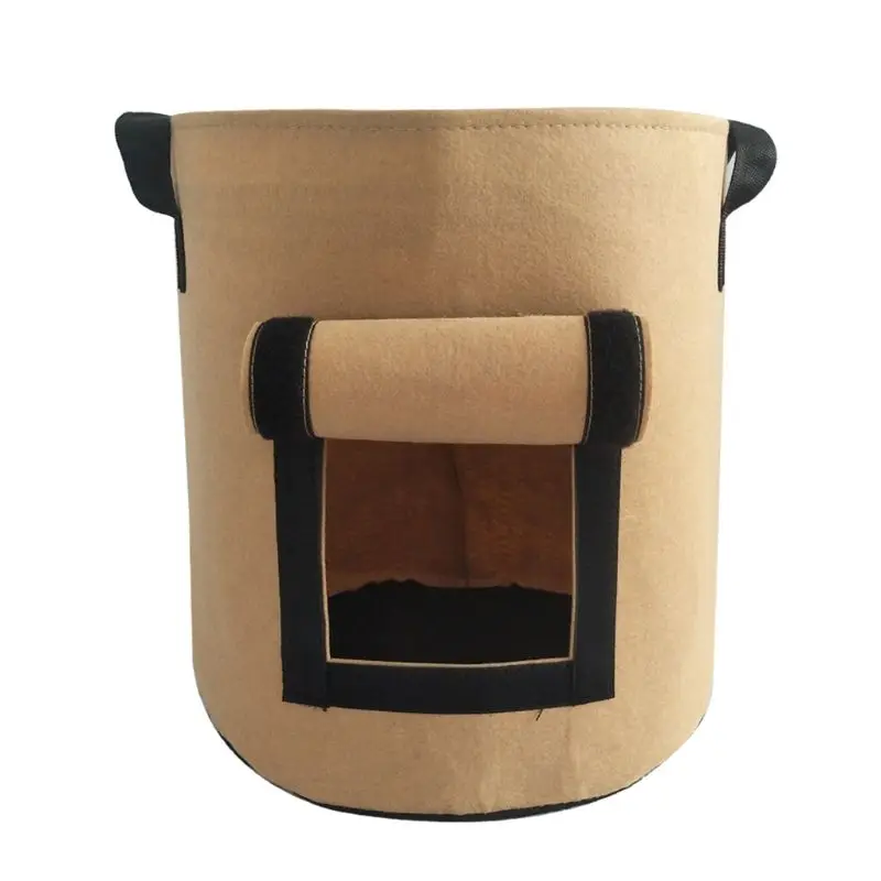 

7 Gallon Smart Potato Bags Window Vegetable Bags Breathable Nonwoven Cloth with Handles for Potato Growing Pots