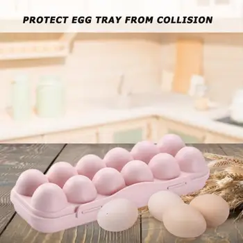 

12 Grid Plastic Egg Tray Holder Egg Storage Box Refrigerator Crisper Storage Container Home Organizer Egg Dispenser With Locks