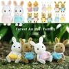 2PCS 1/12 Forest Animal Family  Baby Dolls 4.5CM Rabbit Bear Panda Action Figure Dollhouse Accessories Play House Toys For Girl 1