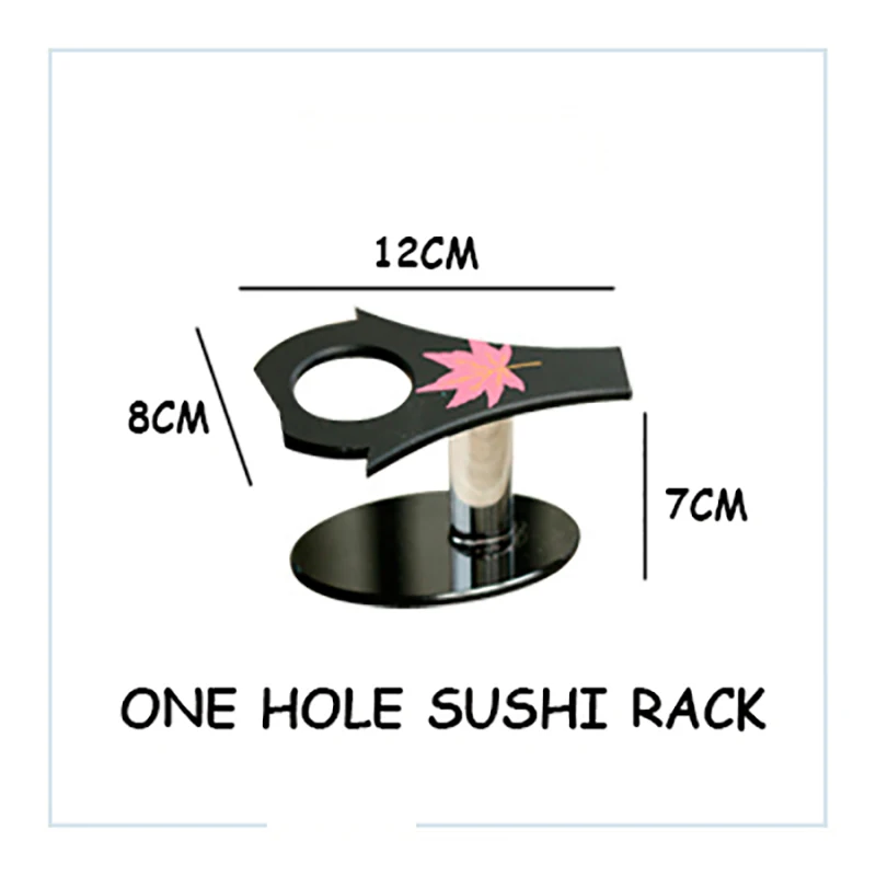 One Hole Sushi Rack Демонстрационная стойка акриловая подставка для суши рамка для столовых приборов пористая черная стойка аппликация рамка для суши кухня поднос для суши подставка для мороженого 1 шт - Цвет: One Hole Sushi Rack