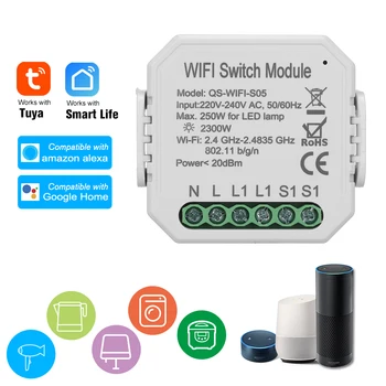 

Wifi Switch Wireless Remote Switch APP Control Timer Compatible with Alexa Google Home for Universal Smart Home Automation