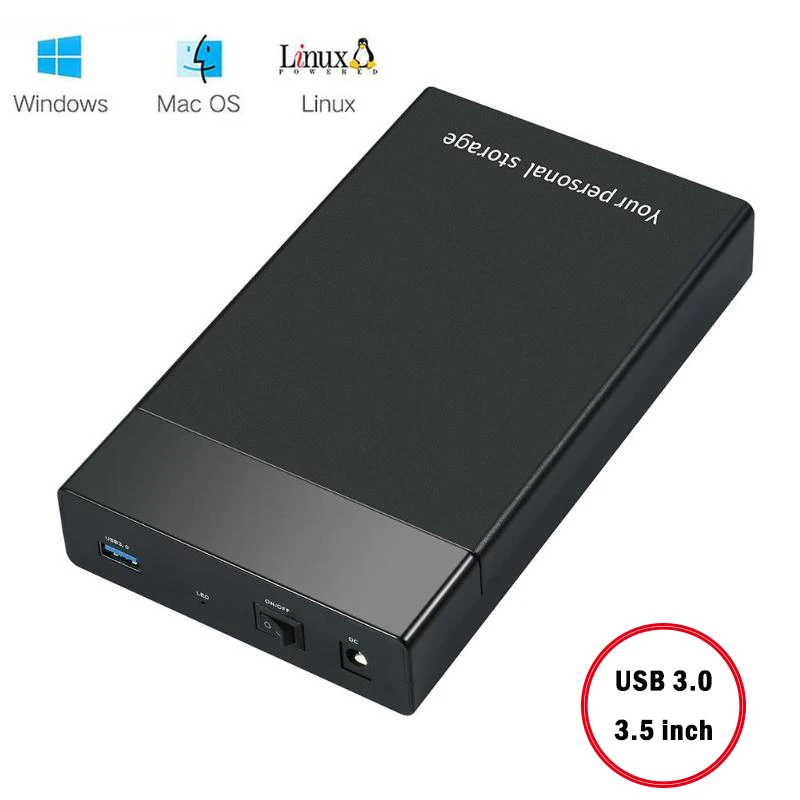 Vktech USB 3,0 до 3,5 дюймов SATA III 5 Гбит/с внешний жесткий диск Ehclosure корпус с Светодиодный индикатор для ноутбука Настольный