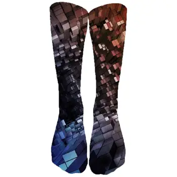 

KYKU Geometric Socks Men Psychedelic Socks Animal Vortex Stocking Printed Ladies socks High Ankle Hip Hop New Big Size