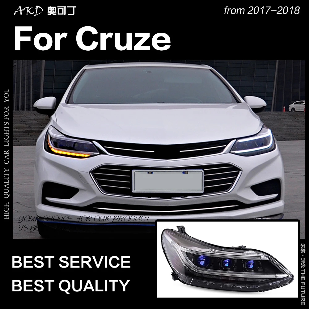 Cruze Led Headlight Drl Hid Bi Xenon 