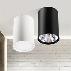 Dimmable COB Ceiling Downlight 5W 7W 9W 12W 15W 18W 24W Cylinder Lamp AC85-265V Lamp Led Spot Light