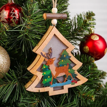 

Illuminated decor "Christmas tree with a deer"