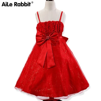 

Girls Fashion Dress Wedding Flower Girl Dress Flower Strap Dress Children's Dress Princess Tutu Dress