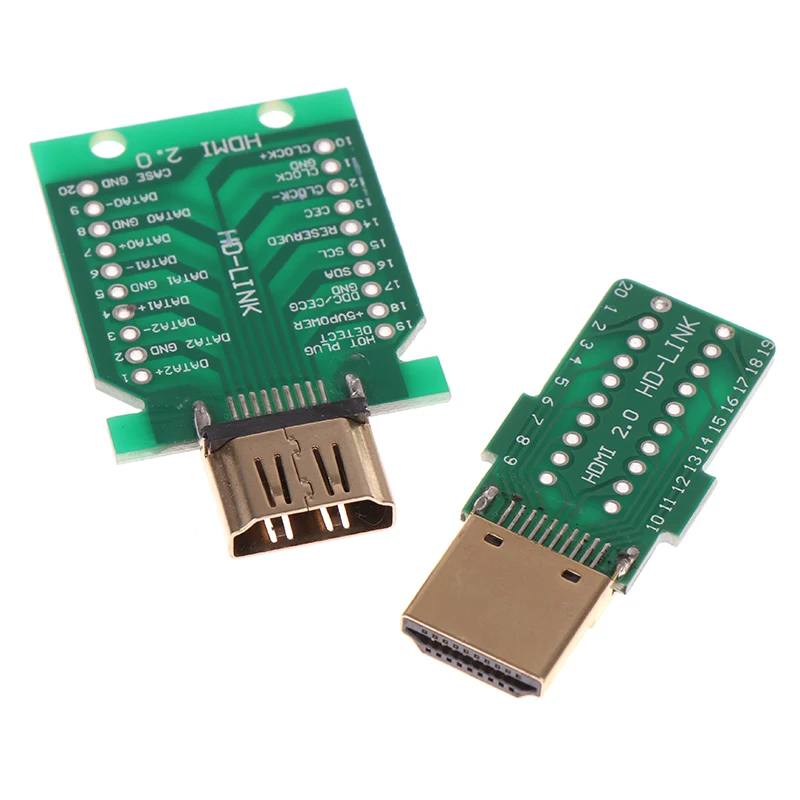 1 шт. HDMI сварной штекер гнездовой разъем 19Pin Кабельный 19 + позолоченный ремонтный