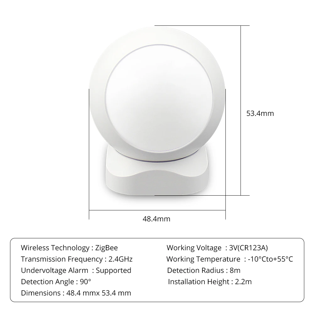 Detecção de Movimento Inteligente sem Fio Detector de Alarme Zemismart Tuya Zigbee Infravermelho Sensor Sistema Segurança Pir - Image 5