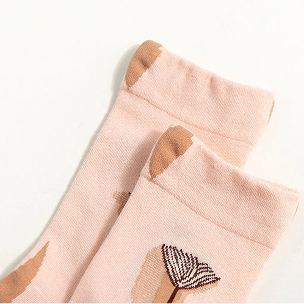 Модные теплые женские милые носки с милым принтом, носки с изображением мультяшных животных, хлопковые носки, одежда весна-осень#35