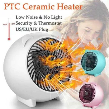 

Cartoon Mini Heaters Small Desktop Heater Household Electric Heater Office Bedroom Living Room PTC Heatering Warm US/EU Plug