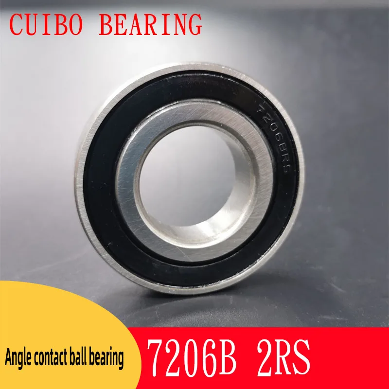 2шт подшипник 7206B 2RS угловой контактный шариковый 7206 Размер: 30X62X16mm | Обустройство