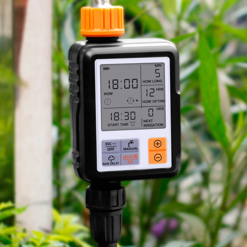 Automatic LCD Digital Electronic Water Timer System Outdoor Garden Irrigation Tools Watering Timer Device Sprinkler Controller