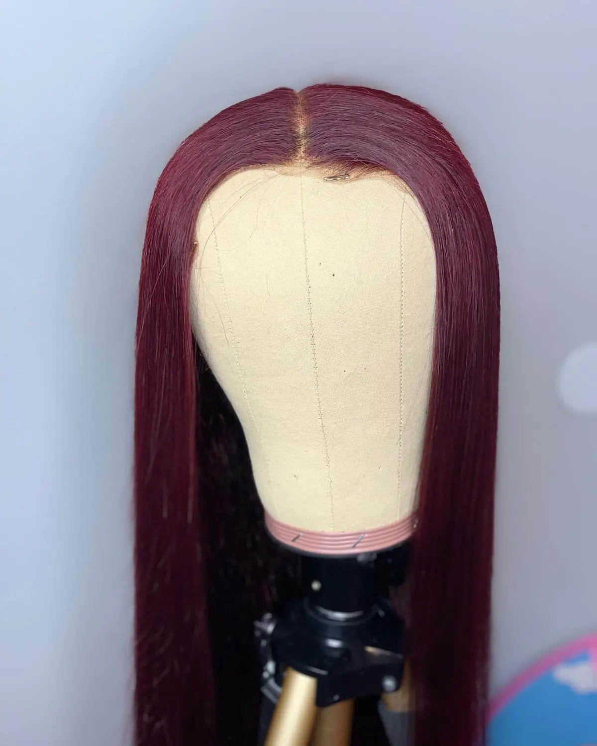 KGBL 99J Ombre Colored Straight Hair Lace Front Human Hair Wigs With Baby Hair13*4 Brazilian Non-Remy Hair Lace Front Human Wig