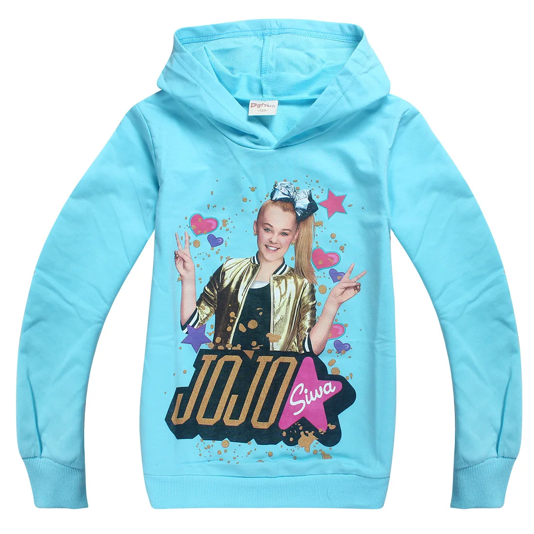 JOJO siwa/детский топ с длинными рукавами для девочек; толстовки с капюшоном; футболки; одежда для малышей; Рождественский подарок на день рождения; рубашки для малышей с капюшоном - Цвет: H7221