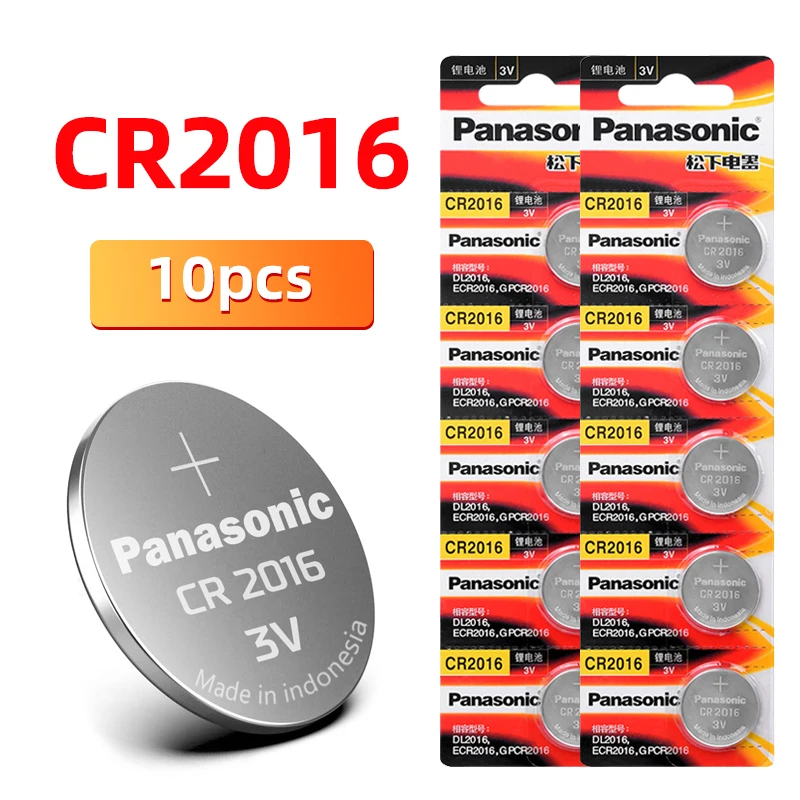 Оригинальный PANASONIC 10 шт./лот cr2016 BR2016 DL2016 LM2016 KCR2016 ECR2016 кнопочные батареи 3 в монета литиевый диктофон