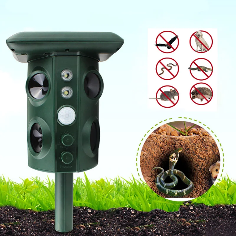 

Solar Mole Snake Repeller Ultrasonic Vibrating Repellent Sonic Pest Repeller Deterrent LBShipping