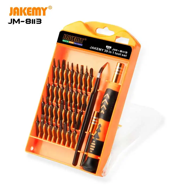 JAKEMY JM-8113 39 IN 1High Quality Precision Screwdriver Handy Repair Tool Box for for PC, Glasses, Mobile Phone, Laptop JAKEMY JM-8113 39 IN 1High Quality Precision Screwdriver Handy Repair Tool Box for for PC, Glasses, Mobile Phone, Laptop