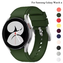 

Strap For Samsung Galaxy Watch 4 classic 46mm 42mm smartwatch Silicone Ridge Bracelet sport correa Galaxy Watch 4 44mm 40mm band