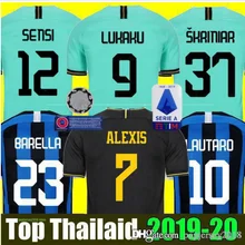 Футболка для футбола для взрослых Inter Milan Series A patch, футболка для футбола LUKAKU home Out, размер S-4XL, Футбольная Футболка для футбола inter milan