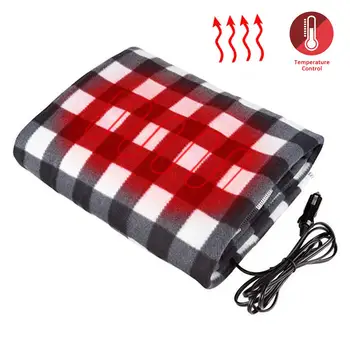 

150x110cm Car Electric Heating Blanket 12V Auto Energy Saving Warm Electric Blanket For Cold Weather Traveling Or Emergencies