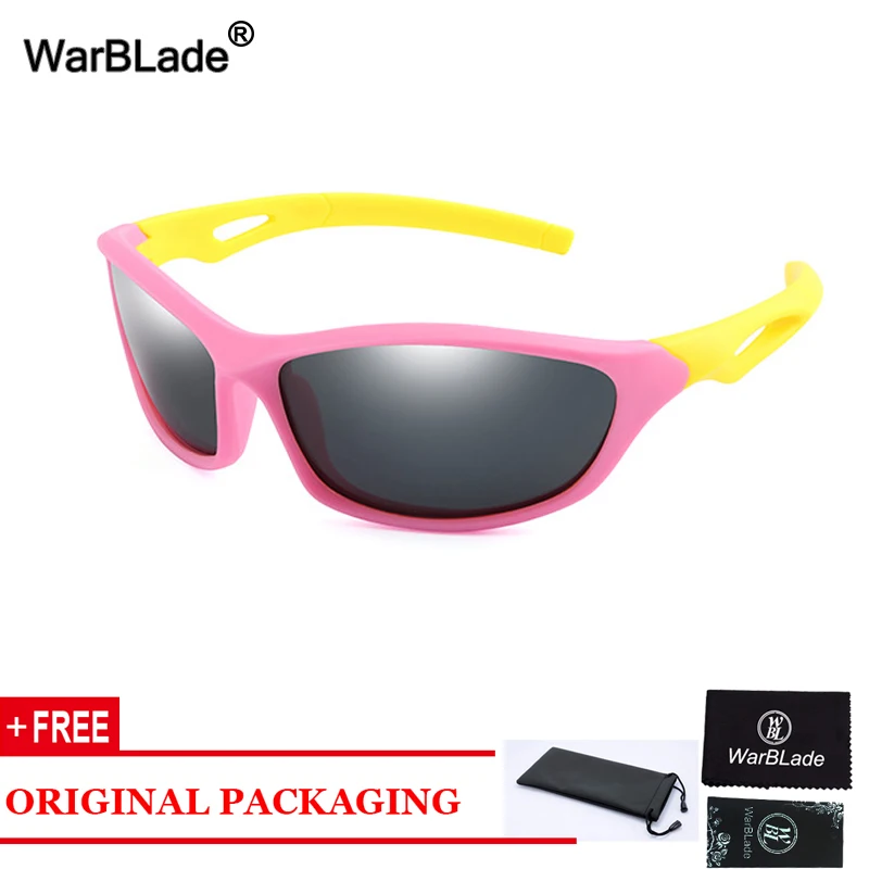 WarBlade Новые Детские поляризованные солнцезащитные очки для мальчиков и девочек UV400 детские солнцезащитные очки силиконовые детские очки oculos de sol