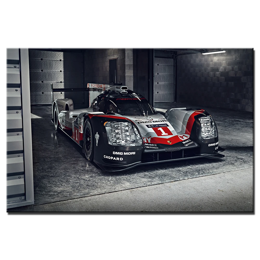 車両壁アートポスター919ハイブリッドレーシングカー壁紙キャンバスプリント家の装飾diyの額装絵画 絵画 書道 Aliexpress