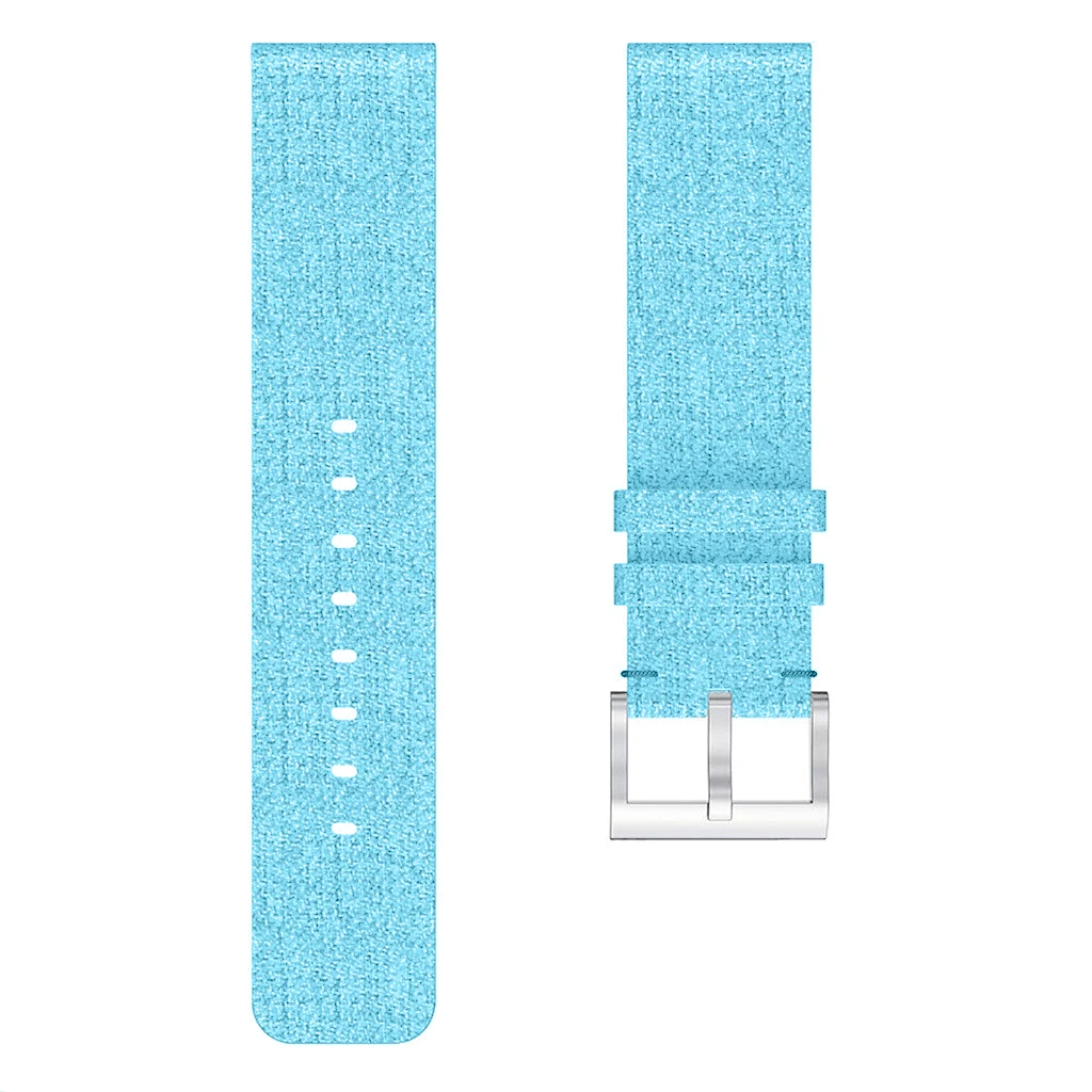 Нейлоновая плетеная ткань ремешок для наручных часов Браслет для Fitbit Versa Smart Watch - Цвет: Sky Blue