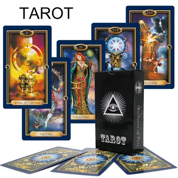 

2020 the gilded tarot deck & the good tarot cards game, mysterious divination read fate board game