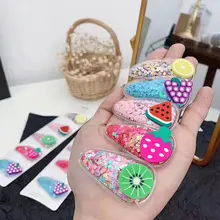 Wechat бизнес Лидер продаж Южная Корея девушки цвет Прохладный зыбучие пески прозрачные фрукты Заколки Детские Морская звезда BB клип головной убор