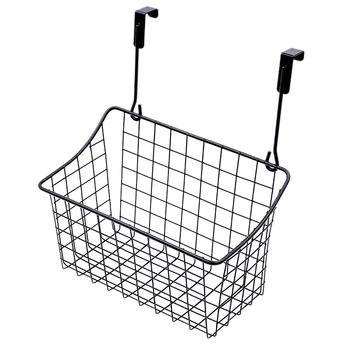 

2 Pcs over the Cabinet Wall Mount Kitchen Storage Organizer Basket Storage Hanging Basket for Bags Cleaning Supplies Kitchen Too
