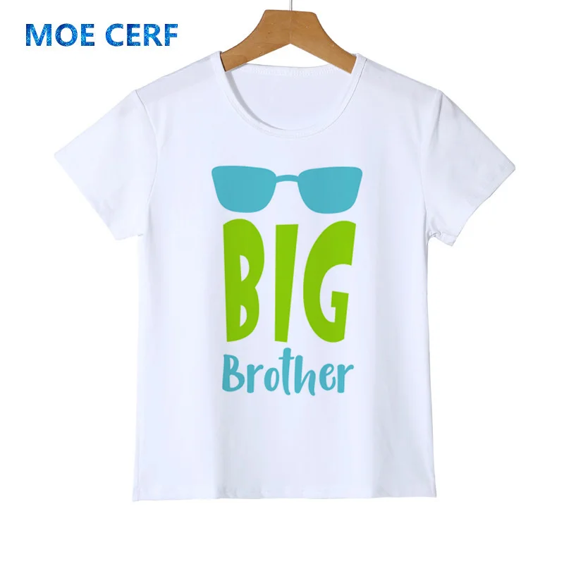 Одежда для маленьких мальчиков с принтом «Единорог» и «Big Sister», с короткими рукавами, с надписью «Big Brother», футболка с принтом «динозавр Y52-3»