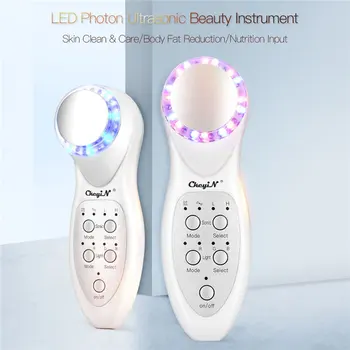 

LED Photon Ultrasonic Skin Cleaner Wrinkle Remover Ultrasound Facial Beauty Massager Electronic Skin Instrument