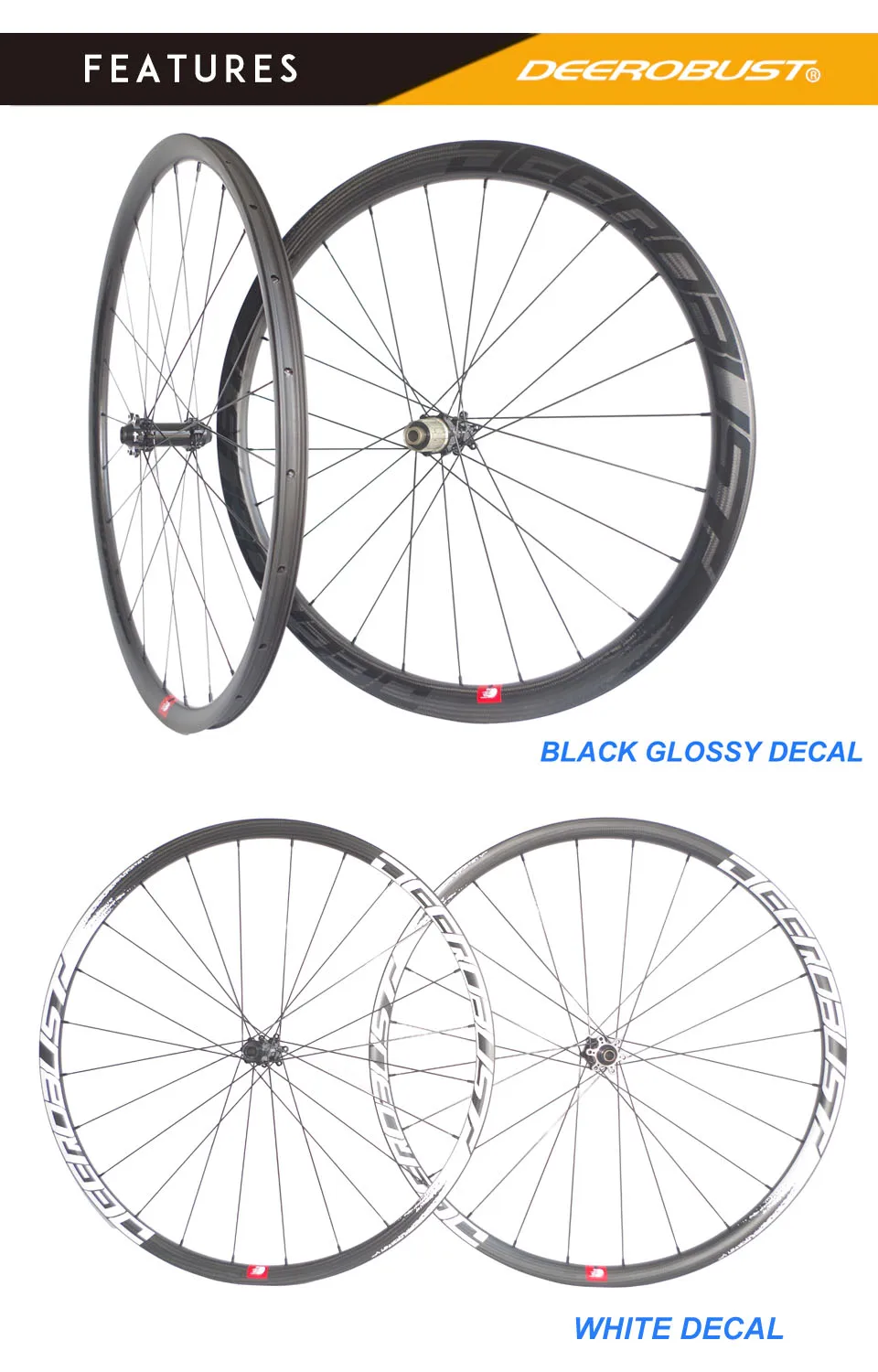 road disc carbon wheelset real shot