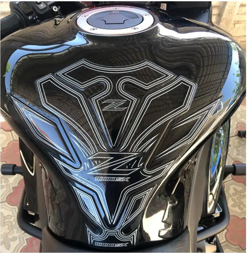 Для Kawasaki Z1000SX Z 1000SX Fishbone защитные наклейки для мотоциклов 3D наклейка эмблема защита Танк Pad Cas